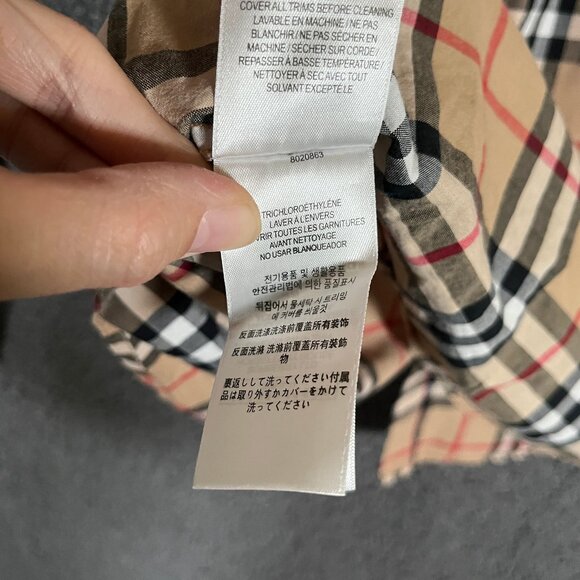 Burberry Nova Check Long Sleeve Button Down Shirt - Men's Size M - Tan - Picture 9 of 14